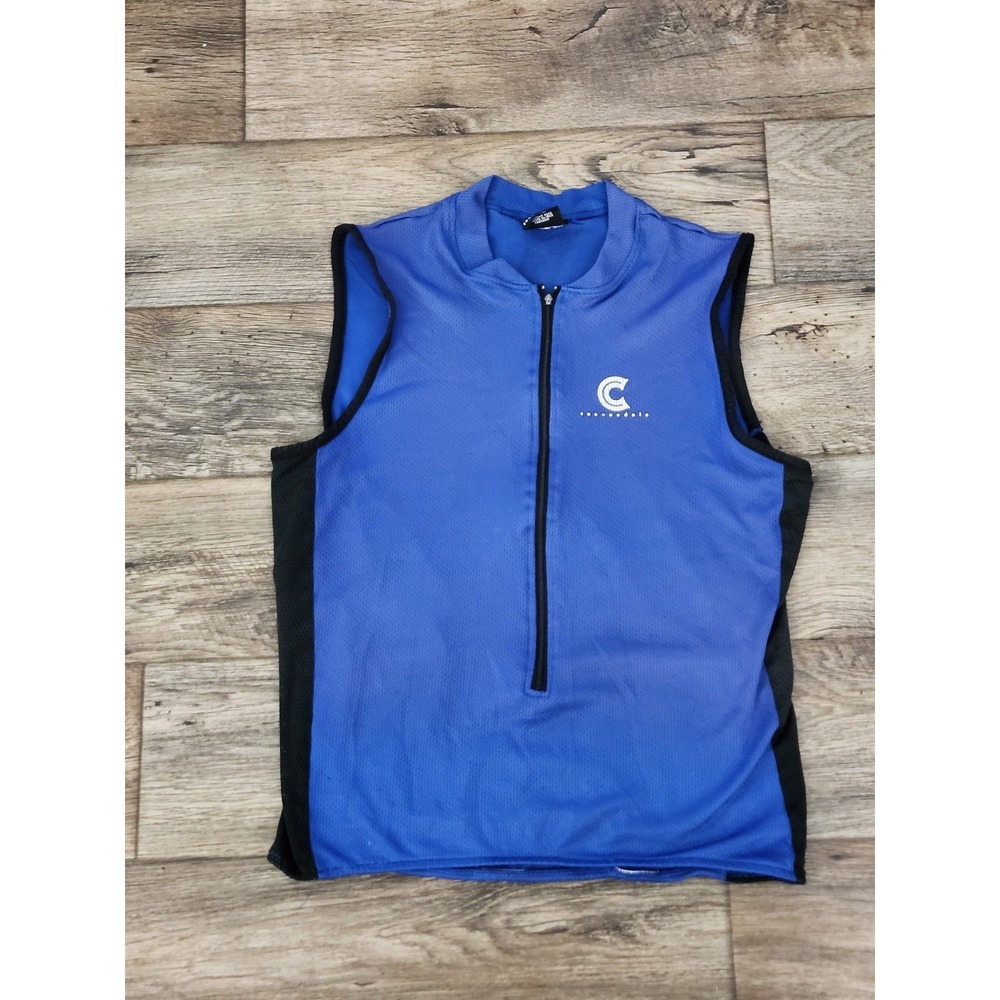 Cannondale Men's Cycling Vest 3/4 Zip Made in the USA Blue Medium lightweight